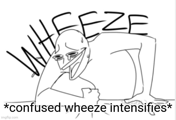 wheeze | *confused wheeze intensifies* | image tagged in wheeze | made w/ Imgflip meme maker