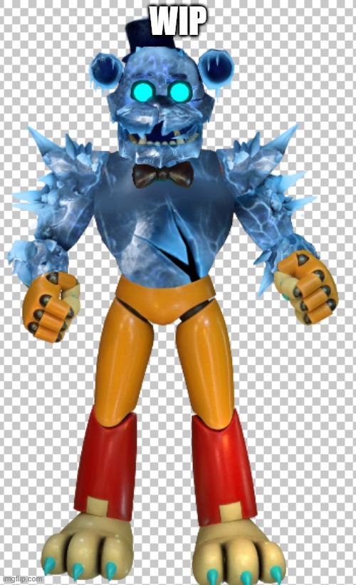 Glamrock Black Ice Freddy Frostbear | WIP | made w/ Imgflip meme maker