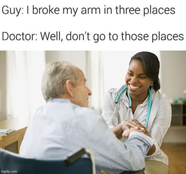 image tagged in elderly patient and doctor nurse,eyeroll | made w/ Imgflip meme maker