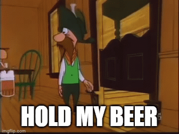 First cartoon example of "Hold my beer meme"(1959) : r/videos