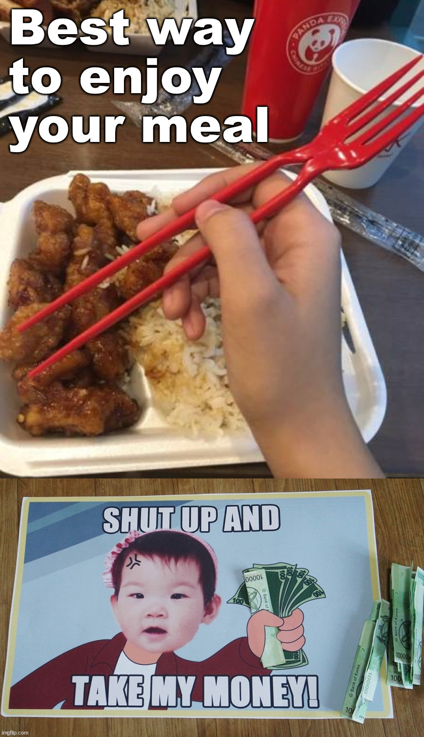 This is the best idea ever for Chinese Food lovers | Best way to enjoy your meal | image tagged in chinese food,eating,shut up and take my money,ideas | made w/ Imgflip meme maker