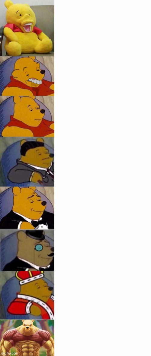 High Quality 8-Panel Winnie The Pooh Meme Blank Meme Template