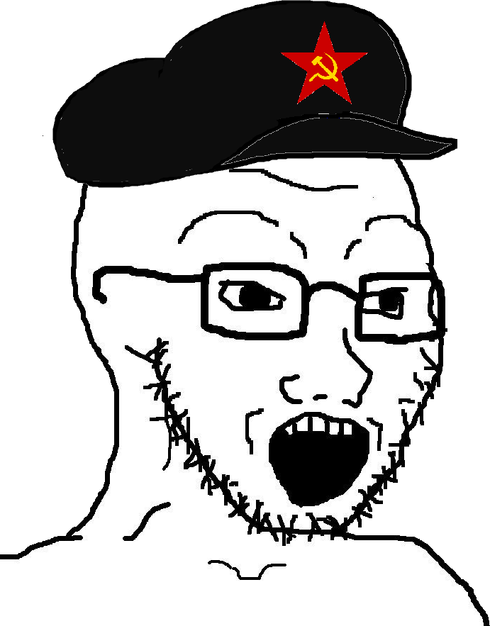High Quality Communist Soyjack Blank Meme Template