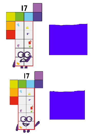 High Quality numberblocks 17 no yes Blank Meme Template