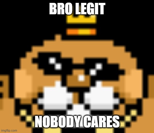 BRO LEGIT NOBODY CARES | made w/ Imgflip meme maker