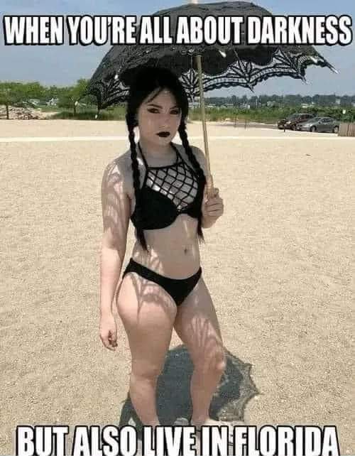 Goth chick in Florida Blank Meme Template