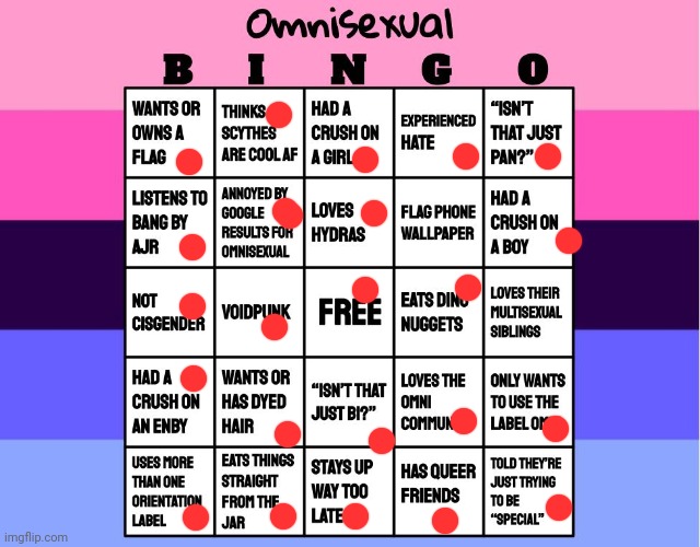 So glad I found this. | image tagged in omnisexual bingo | made w/ Imgflip meme maker