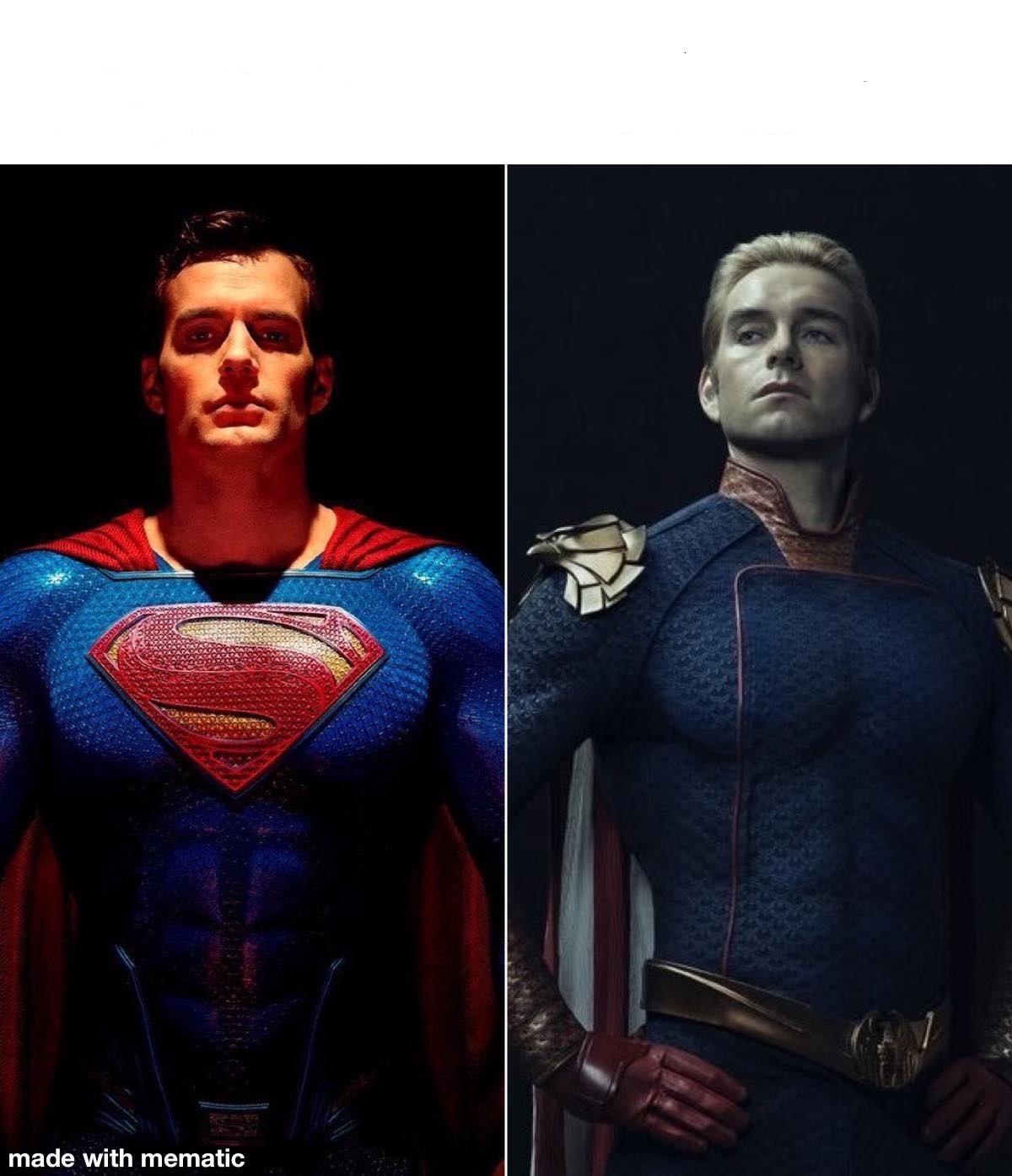 Superman vs Homelander Blank Meme Template