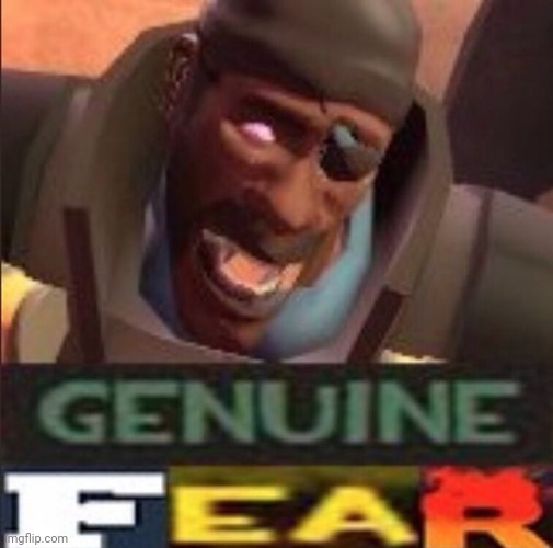 tf2 Genuine Fear | image tagged in tf2 genuine fear | made w/ Imgflip meme maker