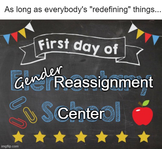 Today we're going to learn about PrOnOuNz! | As long as everybody's "redefining" things... Reassignment; Gender; Center | made w/ Imgflip meme maker