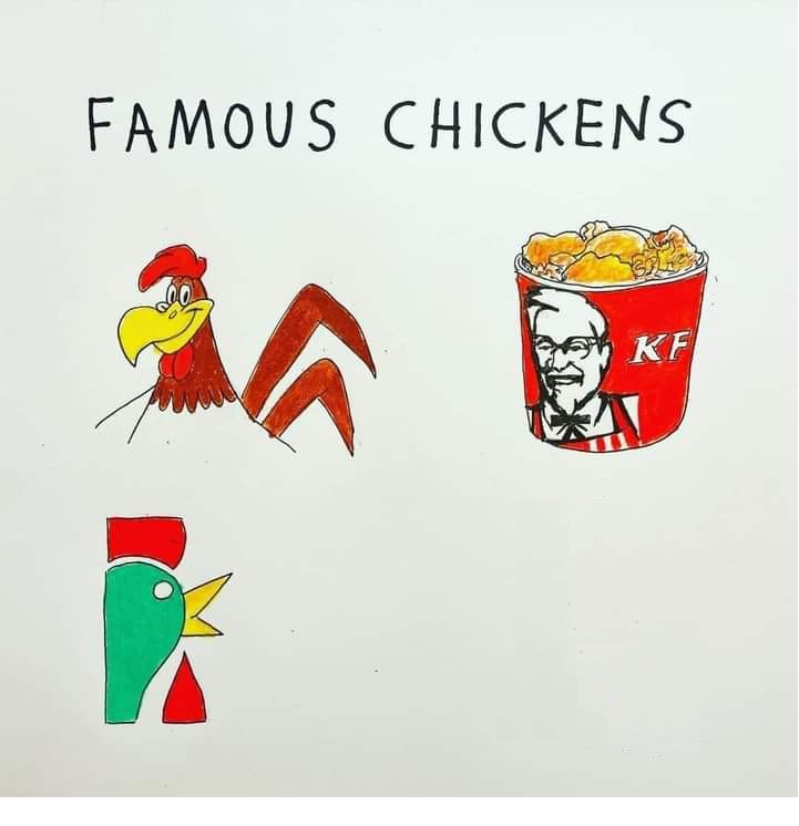 Famous chickens Blank Meme Template