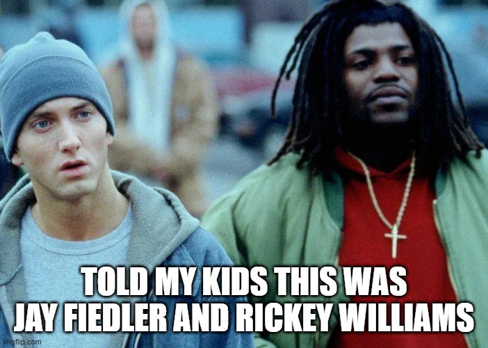 2002 Miami Dolphins | TOLD MY KIDS THIS WAS JAY FIEDLER AND RICKEY WILLIAMS | image tagged in miami dolphins | made w/ Imgflip meme maker