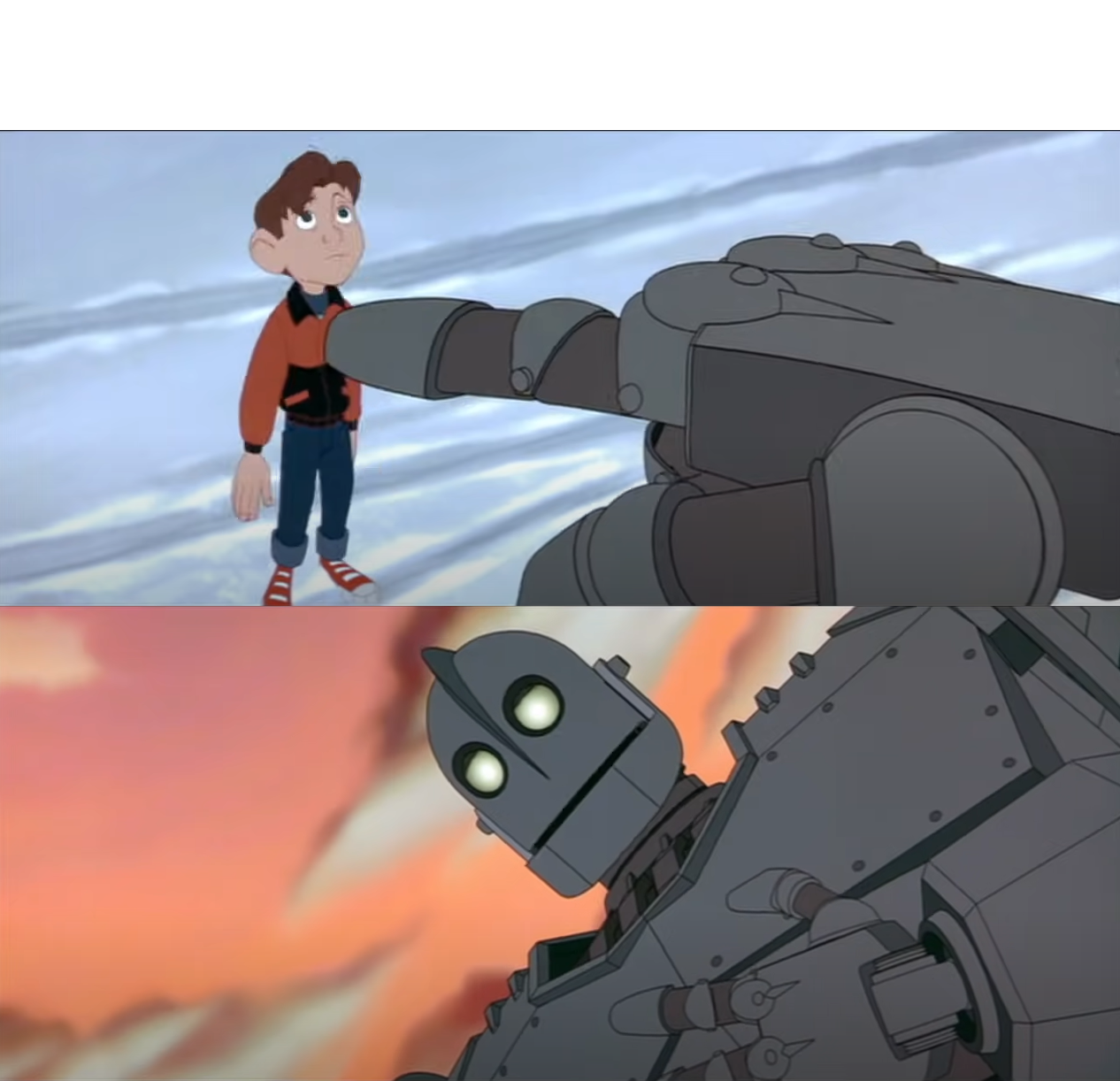 High Quality Iron Giant - You Stay I go Blank Meme Template