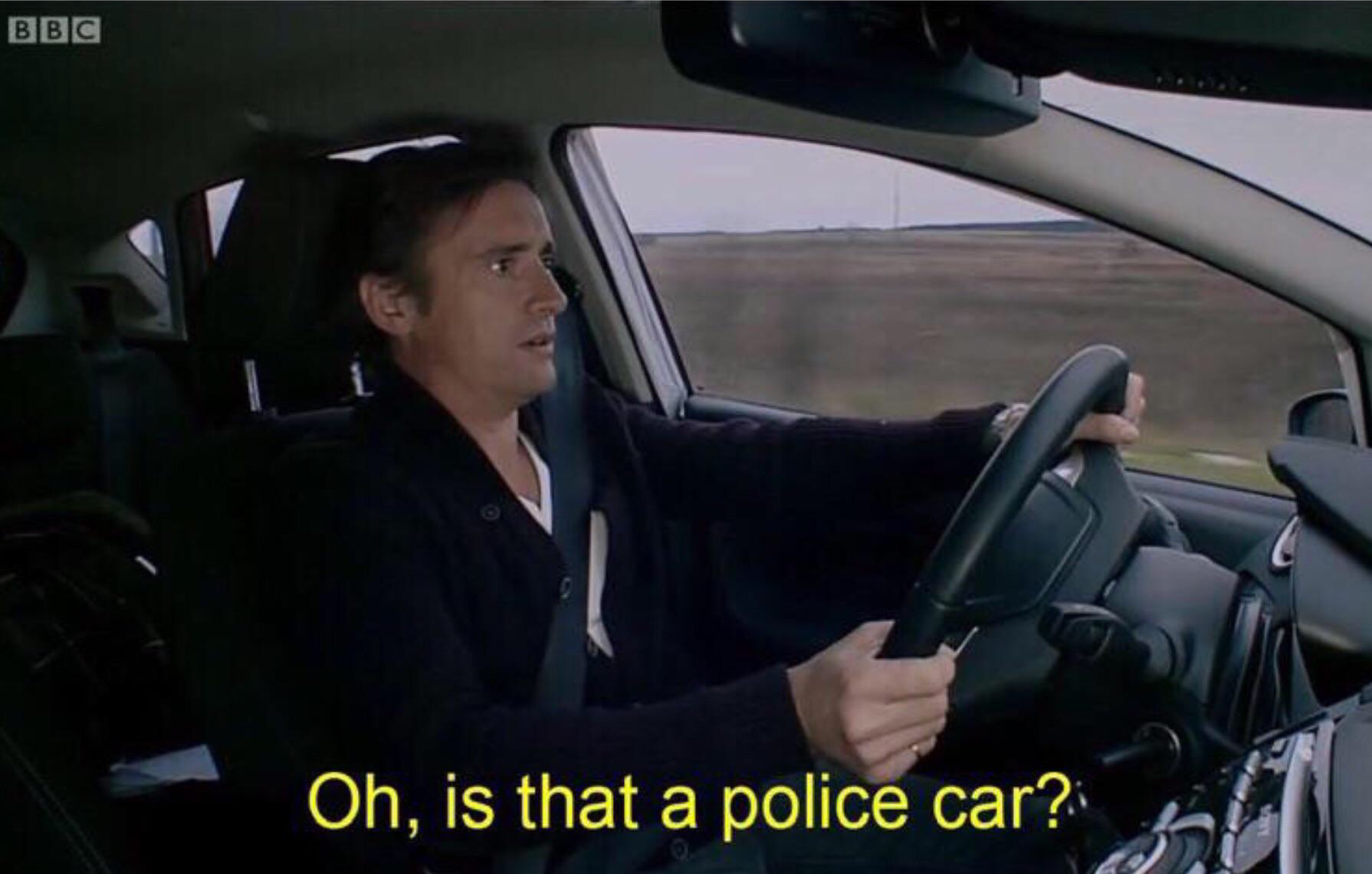 Oh, is that a police car? Blank Meme Template