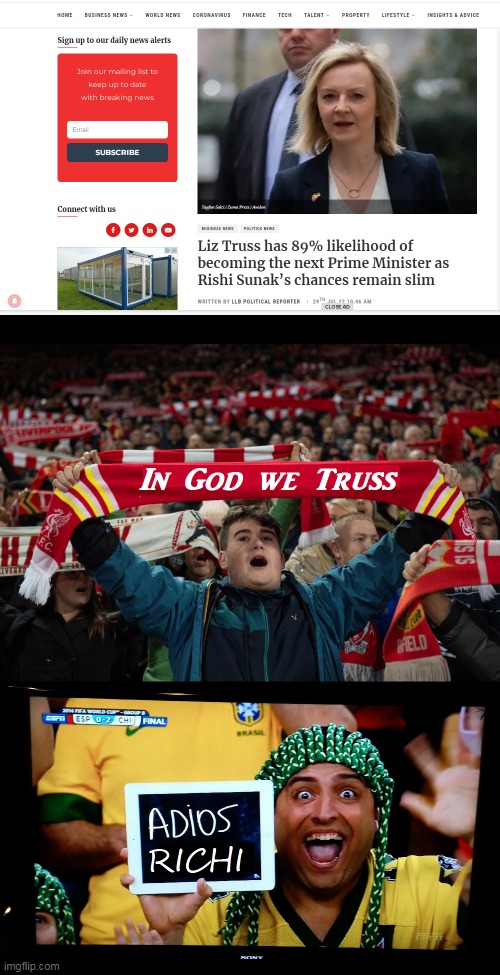 God Save Truss | image tagged in united kingdom,conservatives,tories,liz truss,richi sunak,uk election | made w/ Imgflip meme maker