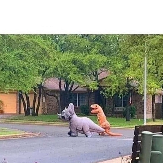 Dinosaur Couple Blank Meme Template