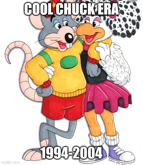 Cool Chuck and Helen | COOL CHUCK ERA; 1994-2004 | image tagged in funnymemes | made w/ Imgflip meme maker