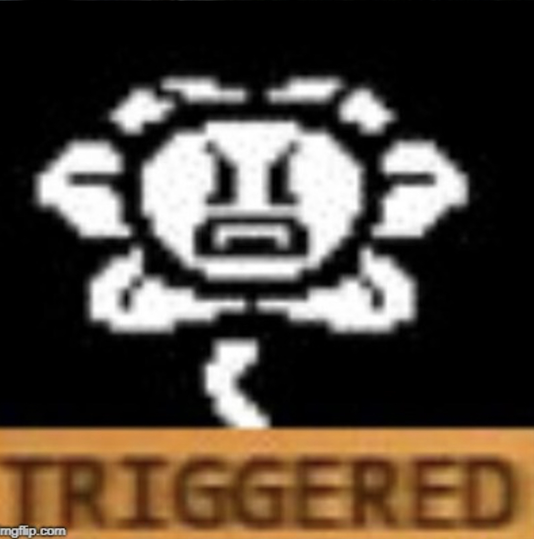 High Quality Flowey Triggered Blank Meme Template