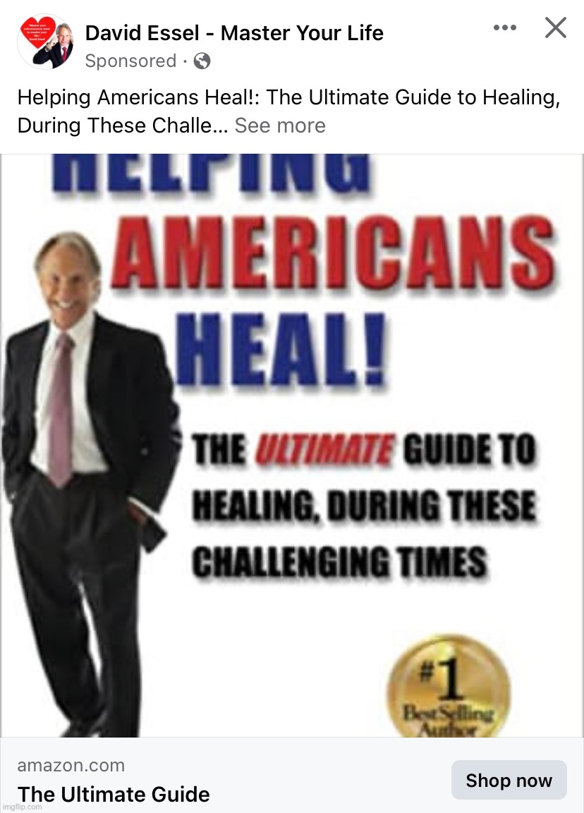 SPONSORED CONTENT. | image tagged in helping americans heal,sponsored,content | made w/ Imgflip meme maker