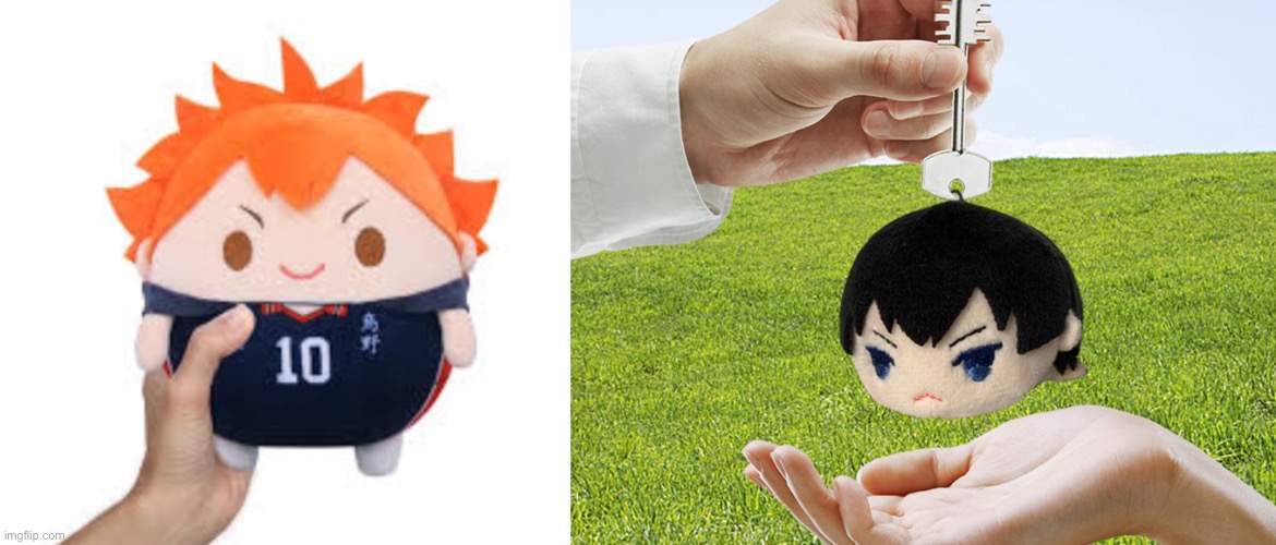 Scrunklies | image tagged in hinata fuwakororin,tobio keychainyama | made w/ Imgflip meme maker