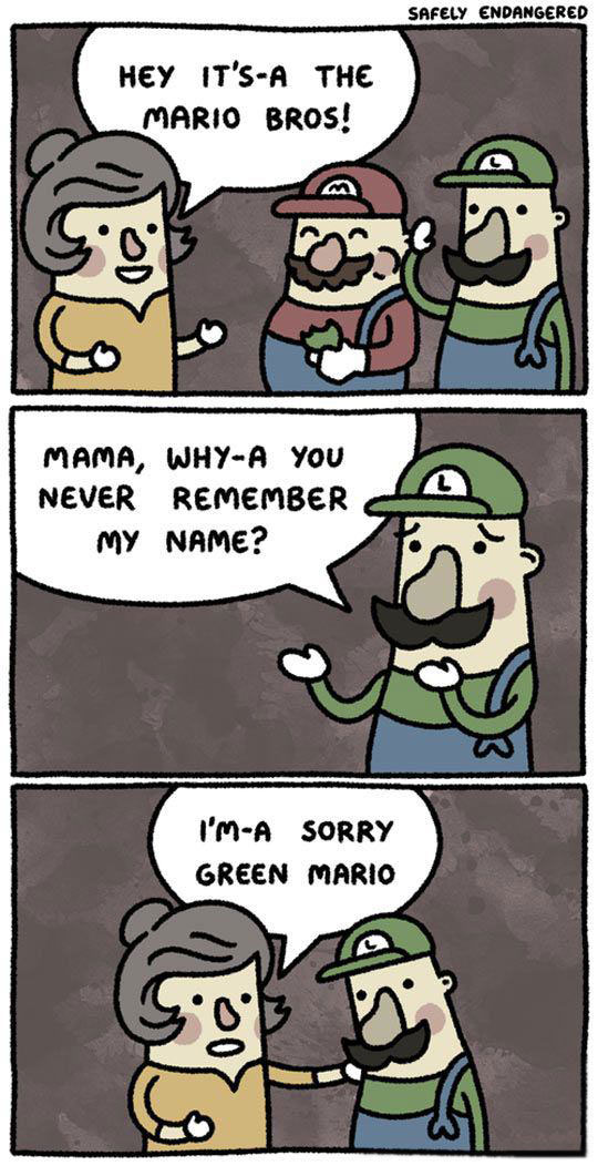 Green Mario Blank Meme Template