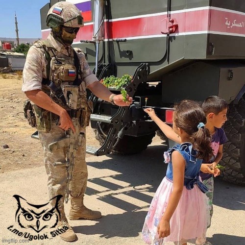 Russian SF in Syria. | image tagged in memes,wholesome,russia,syria,unity | made w/ Imgflip meme maker