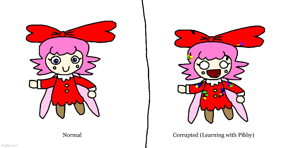 My cutest Ribbon fanart | image tagged in learning with pibby,ribbon,cute,fanart | made w/ Imgflip meme maker