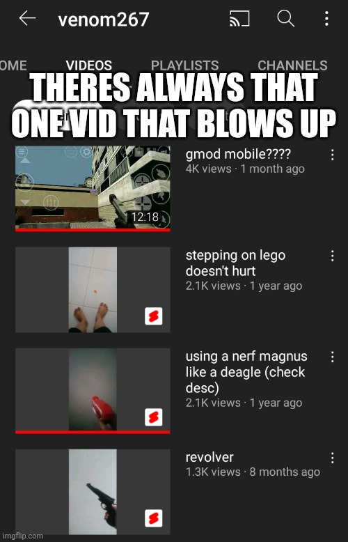 THERES ALWAYS THAT ONE VID THAT BLOWS UP | made w/ Imgflip meme maker
