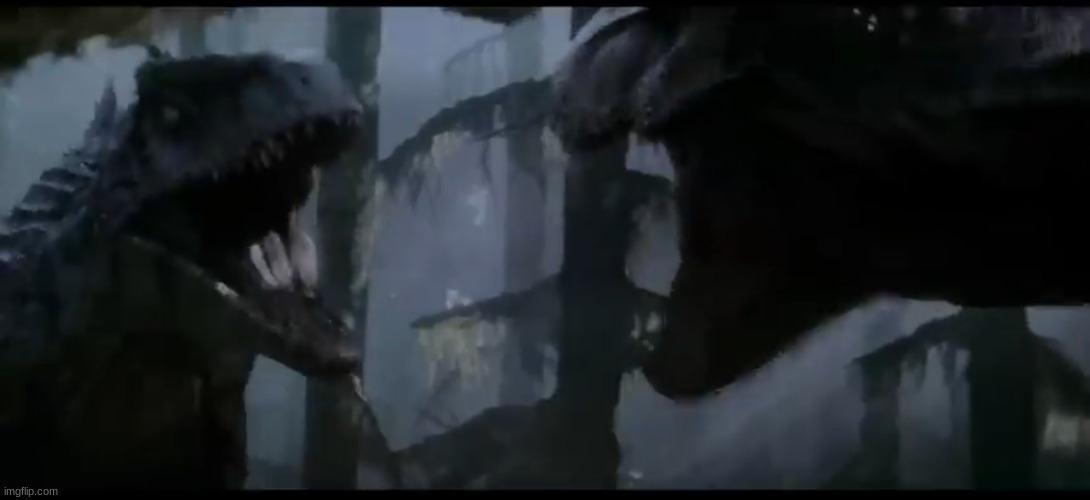 caption this | image tagged in giga vs rexy | made w/ Imgflip meme maker