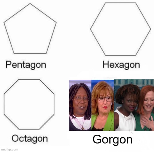 The Greeks Had A Word For Them... | Gorgon | image tagged in memes,pentagon hexagon octagon,puns,funny memes,so true memes,humor | made w/ Imgflip meme maker