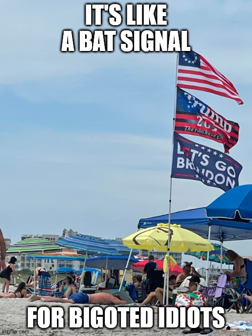 Maybe it's a FAT SIGNAL? | IT'S LIKE A BAT SIGNAL; FOR BIGOTED IDIOTS | made w/ Imgflip meme maker