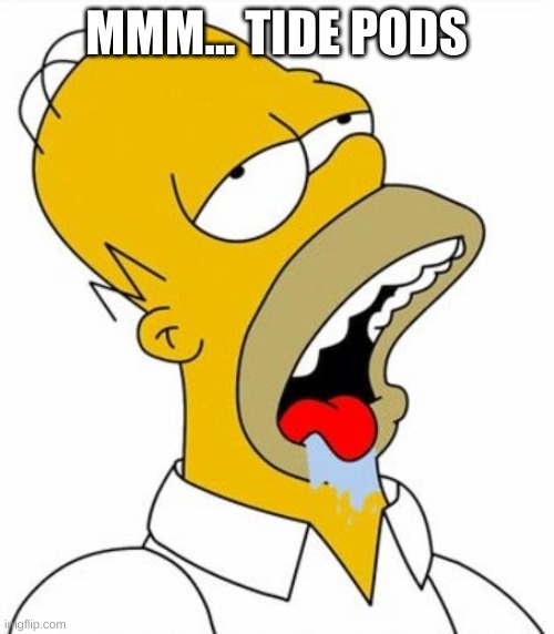 Homer Simpson MMM | MMM... TIDE PODS | image tagged in homer simpson mmm | made w/ Imgflip meme maker