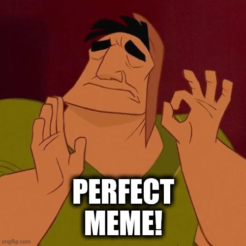 When X just right | PERFECT
MEME! | image tagged in when x just right | made w/ Imgflip meme maker