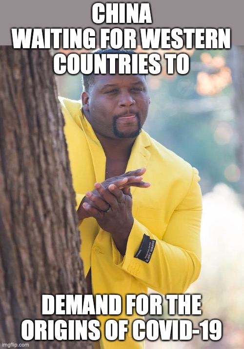 Anthony Adams Rubbing Hands | CHINA WAITING FOR WESTERN COUNTRIES TO DEMAND FOR THE ORIGINS OF COVID-19 | image tagged in anthony adams rubbing hands | made w/ Imgflip meme maker