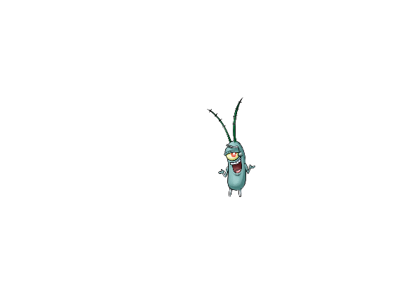 High Quality shrugging plankton but smaller Blank Meme Template