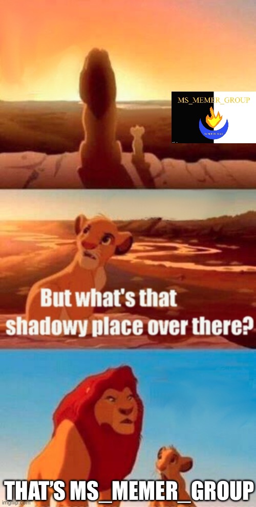 Simba Shadowy Place Meme | THAT’S MS_MEMER_GROUP | image tagged in memes,simba shadowy place | made w/ Imgflip meme maker