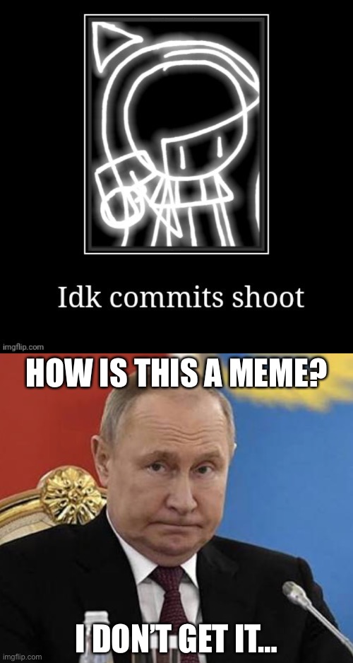 HOW IS THIS A MEME? I DON’T GET IT… | image tagged in straight face putin,memes | made w/ Imgflip meme maker