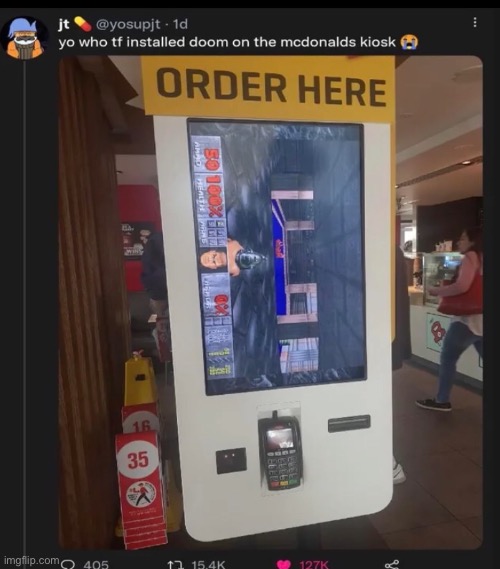 lmfaoooooooooooo | image tagged in mcdonalds kiosk,kiosk,mcdonalds | made w/ Imgflip meme maker