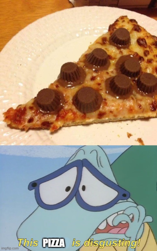 What | PIZZA | image tagged in this x is disgusting,memes,pizza | made w/ Imgflip meme maker