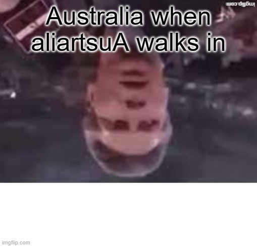 x when x walks in | Australia when aliartsuA walks in | image tagged in x when x walks in | made w/ Imgflip meme maker