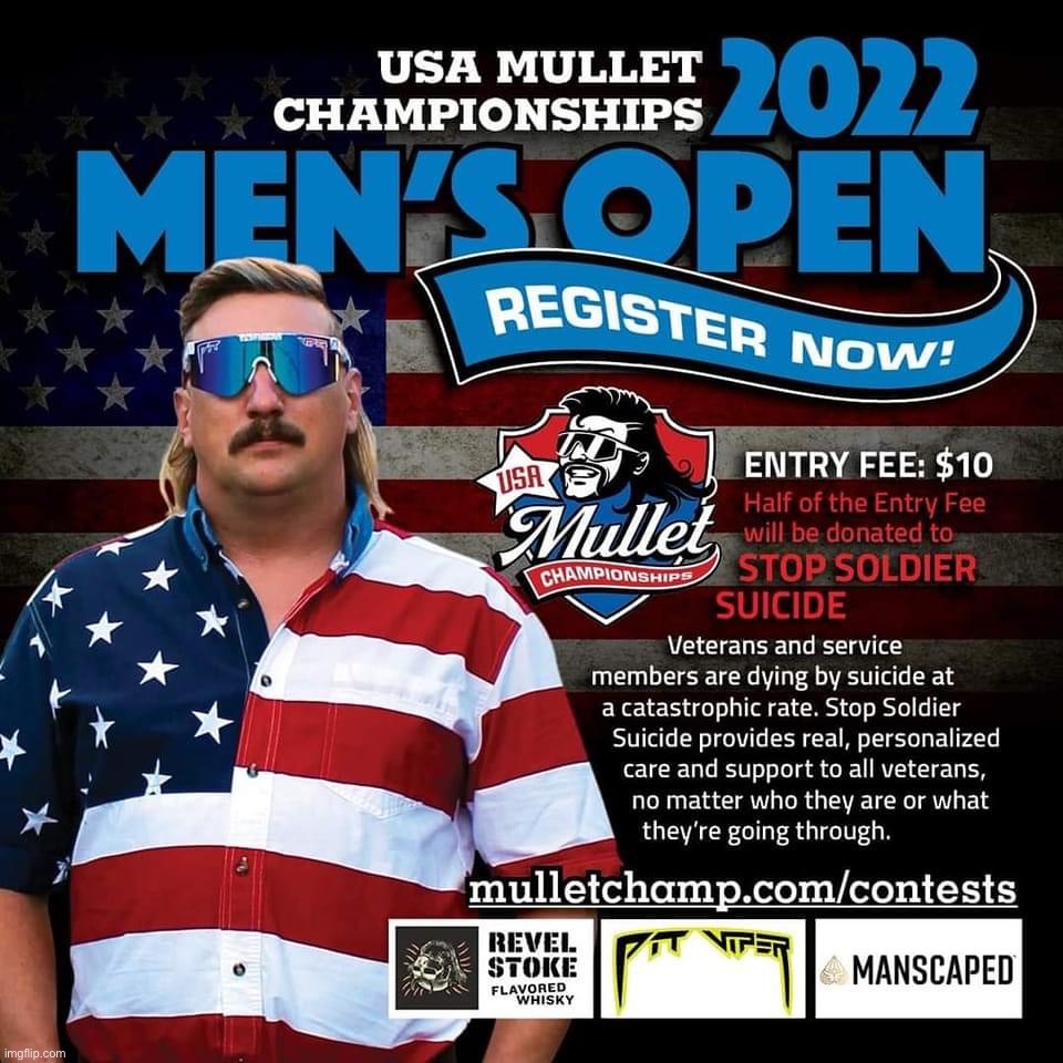 USA mullet championships | image tagged in usa mullet championships | made w/ Imgflip meme maker