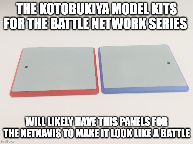 Battle Network Panels | THE KOTOBUKIYA MODEL KITS FOR THE BATTLE NETWORK SERIES; WILL LIKELY HAVE THIS PANELS FOR THE NETNAVIS TO MAKE IT LOOK LIKE A BATTLE | image tagged in megaman,megaman battle network,memes | made w/ Imgflip meme maker