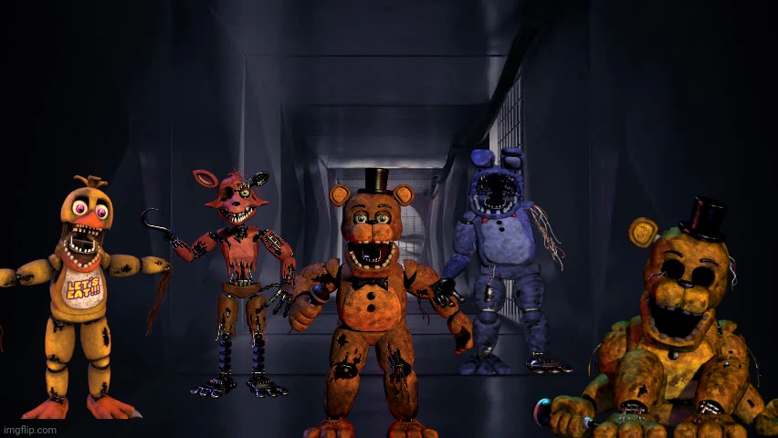 Fnaf | image tagged in inside the among us vent | made w/ Imgflip meme maker