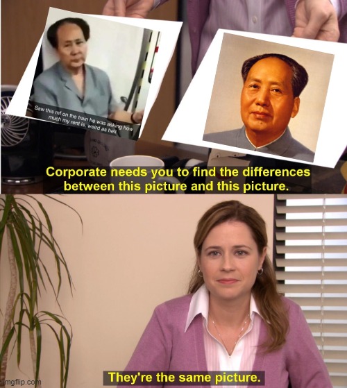 Mao's Back!!! | image tagged in memes,they're the same picture | made w/ Imgflip meme maker