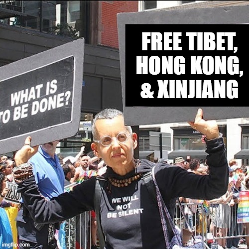here, I fixed your sign |  FREE TIBET,
HONG KONG,
& XINJIANG | image tagged in leftist protestor sign,free tibet,hong kong,xinjiang | made w/ Imgflip meme maker