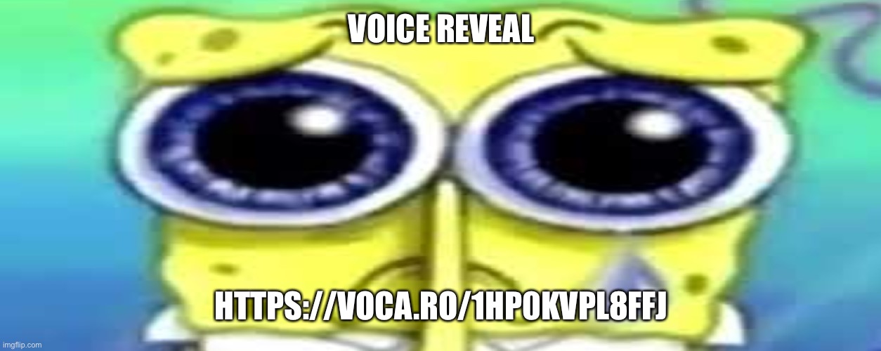 Sad Spong | VOICE REVEAL; HTTPS://VOCA.RO/1HP0KVPL8FFJ | image tagged in sad spong | made w/ Imgflip meme maker