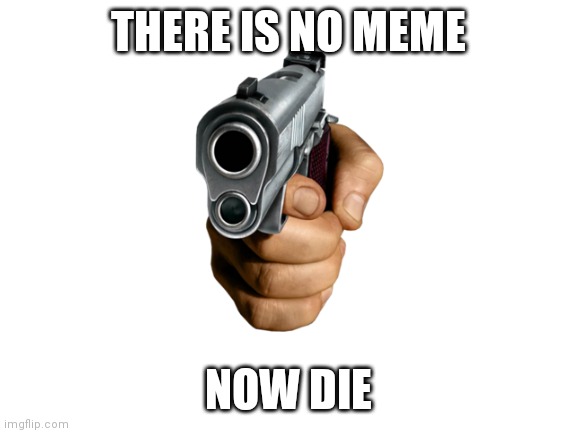 Blank White Template |  THERE IS NO MEME; NOW DIE | image tagged in blank white template,memes | made w/ Imgflip meme maker
