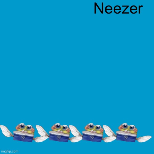 Blank Weezer blue album edit | Neezer | image tagged in blank weezer blue album edit | made w/ Imgflip meme maker