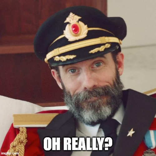 Captain Obvious | OH REALLY? | image tagged in captain obvious | made w/ Imgflip meme maker
