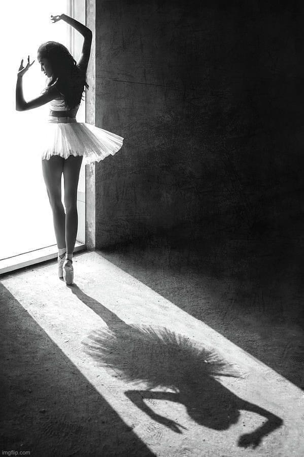 Ballerina shadow | image tagged in ballerina shadow | made w/ Imgflip meme maker